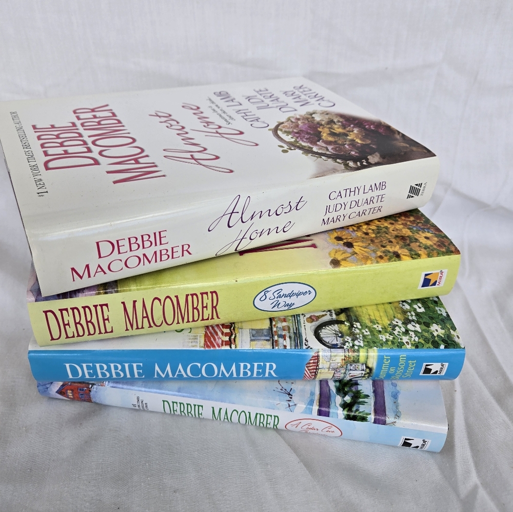 Lot of 4 Debbie Macomber Hard Cover Novels Almost Home, 8 Sandpiper Way, Summer